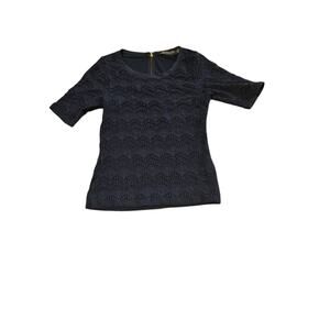 Outback Red Small Dark Blue Short Sleeve Zip Closure Shirt